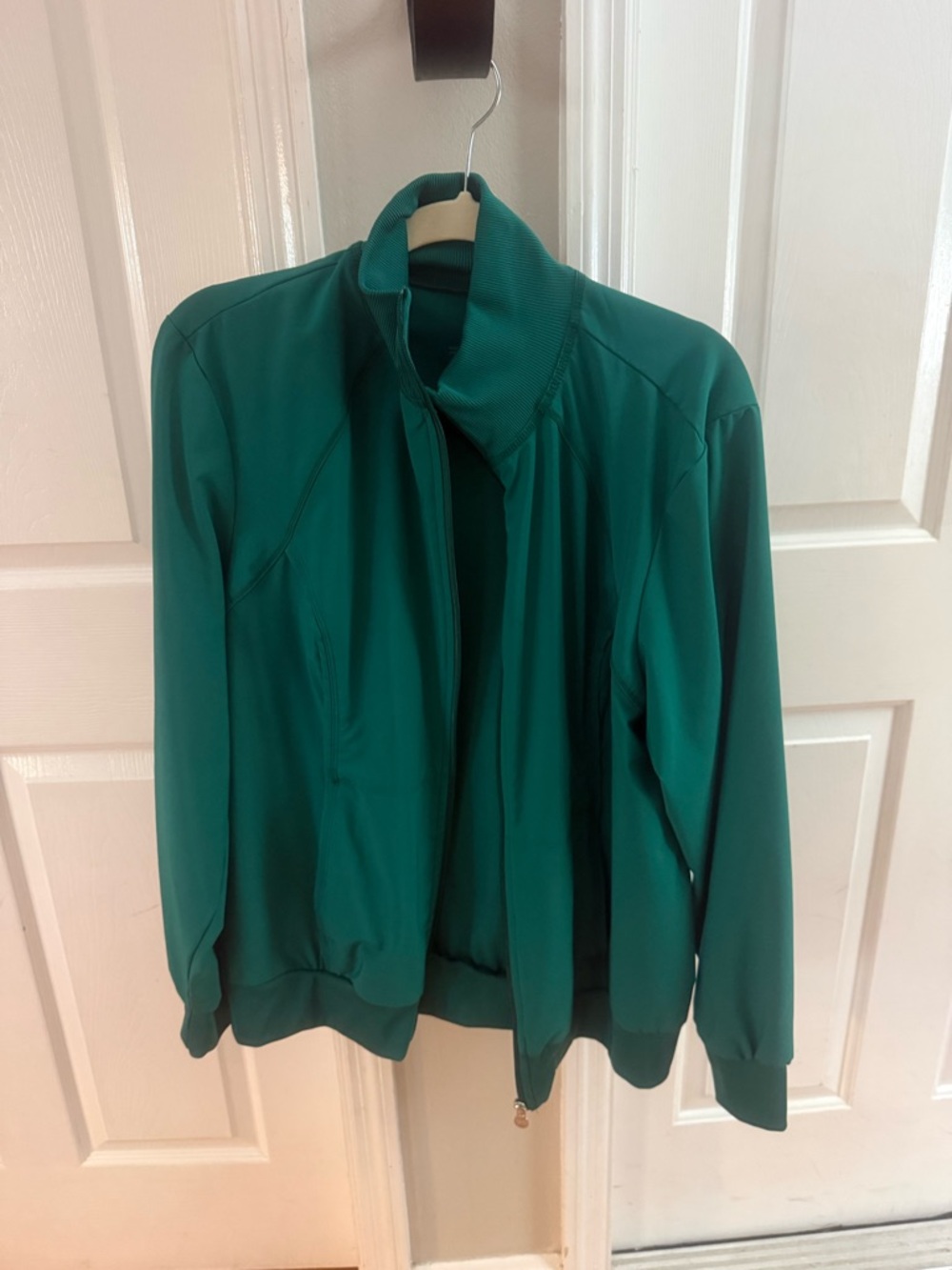 Women’s Deep Green Zip Bomber Jacket